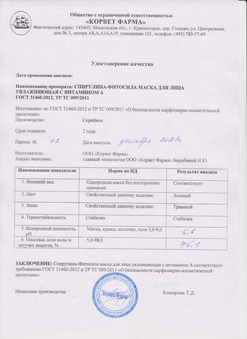 Паспорт №12202302